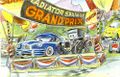 The Mayor with Steamer inaugurate the Radiator Springs Grand Prix.