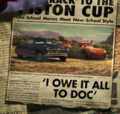 Her newspaper article in Cars 3
