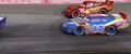 Lightning McQueen overtaking Sage VanDerSpin.