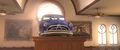 Judge pedestal, honorary Doc Hudson proceeding