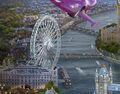 London Eye ferris wheel seen on Cars 2 Triptych Banner