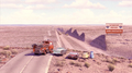 The Interstate 40 during the construction.