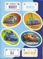 Cars Magazine - Illustrations of the cars, as well as their license plates.