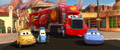 Cars 2 (2011) - Mack with an updated Hudson Hornet Piston Cup theme.